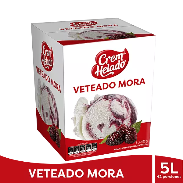 Crem Helado Veteado Mora Tradicional