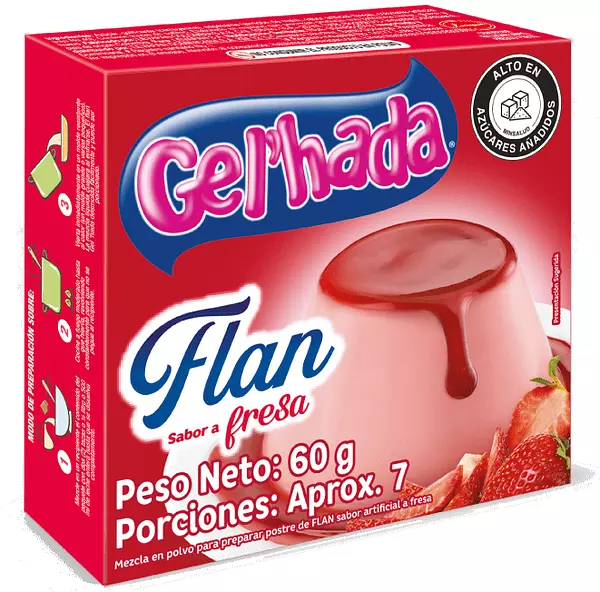 Flan Gelhada De Fresa