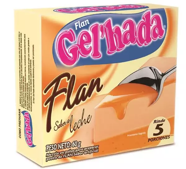 Flan Gelhada De Leche