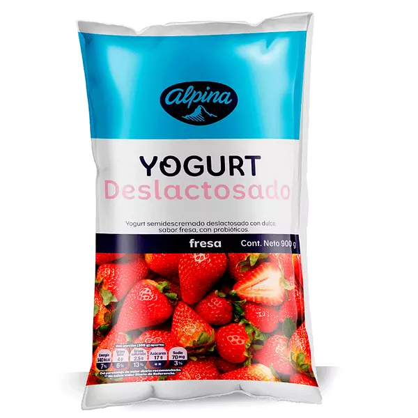 Yogurt Deslactosado Alpina Fresa