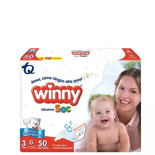 Pañales Winny Ultratrin Sec Etapa 3 / G