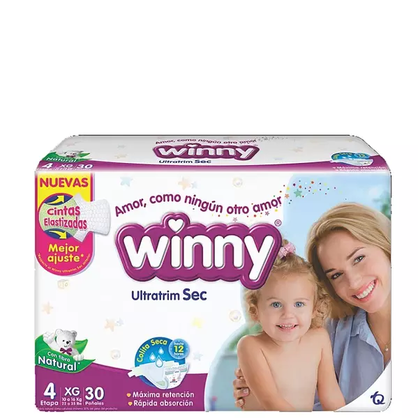 Pañales Winny Ultratrim. Sec Etapa 4 / Xg
