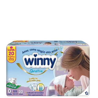Pañales Winny Sensitive Etapa 0 Recién Nacido