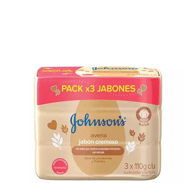 Jabón Johnsons Baby Avena X3