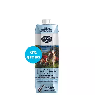 Leche Deslactosada Descremada Alpina Tetra Pack