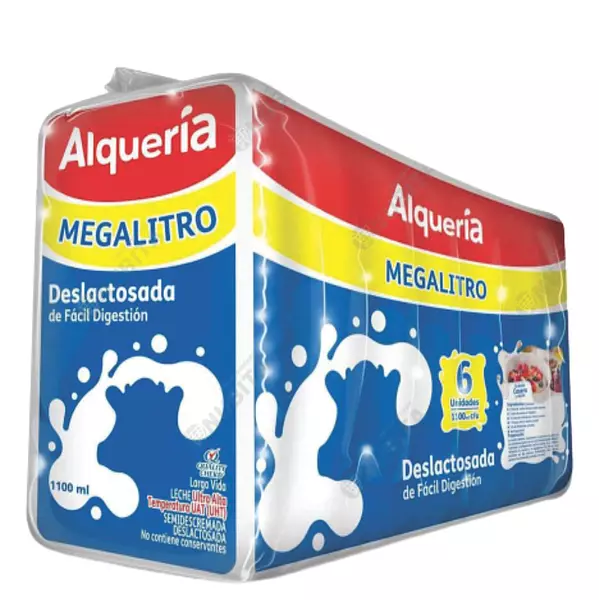 Leche Alquería Deslactosada Megalitro X6