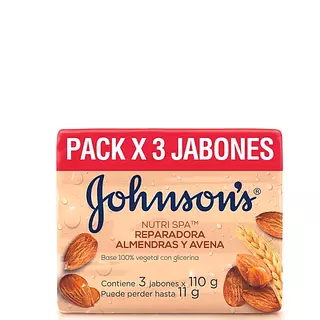 Jabón De Baño Johnson & Johnson Avena X3