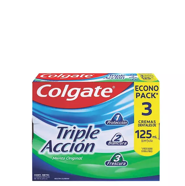 Crema Dental Colgate Triple Acción Econopack X 3