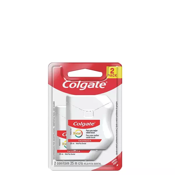 Hilo Dental Colgate Encerado Total 12 X2