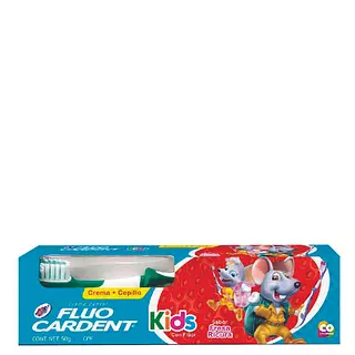 Crema Dental Fluocardent Kids Fresa + Cepillo