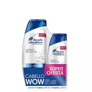 Shampoo H&S Limpieza Renovadora X2