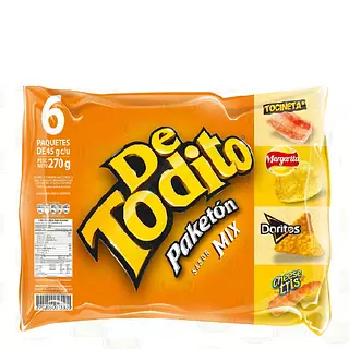 Papas Detodito Mix Paketon X6