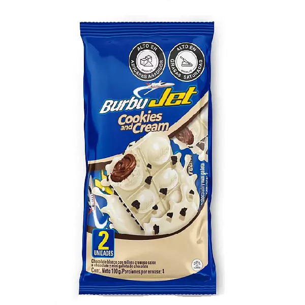 Chocolatina Burbu Jet Cookies And Cream X2
