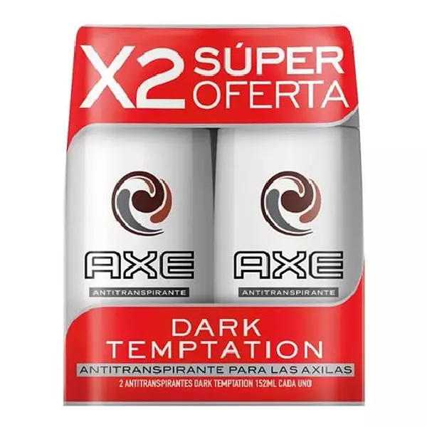 Desodorante En Aerosol Axe Aerosol Dark Temptation X2