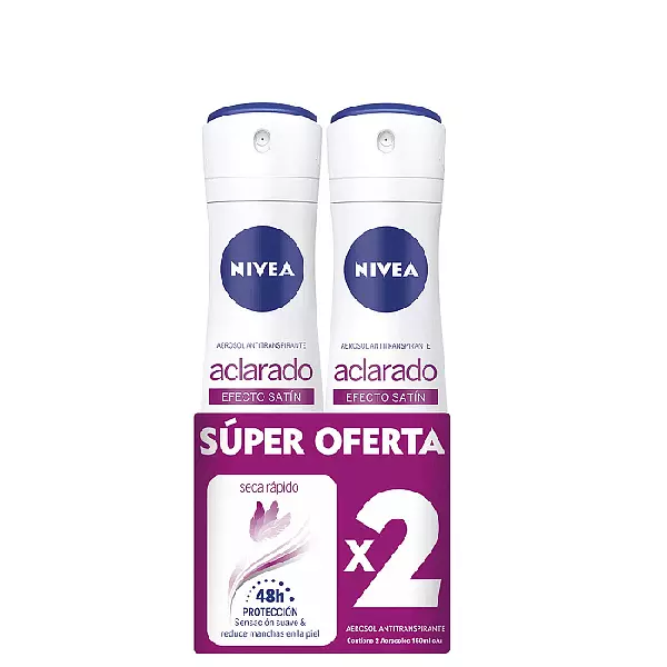 Desodorante En Aerosol Nivea Aclarado Efecto Satin X2