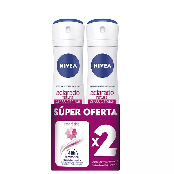 Desodorante En Aerosol Nivea Aclarado Natural X2