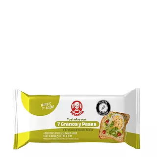 Tostadas Susanitas 7 Granos Y Pasas