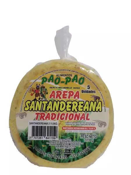 Arepa Santandereana Tradicional Pao Pao X5