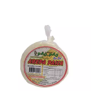 Arepa Paisa Delgada Pao Pao X10