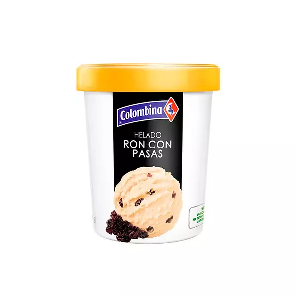 Colomb. Helado Ron Pasas 1 Lt