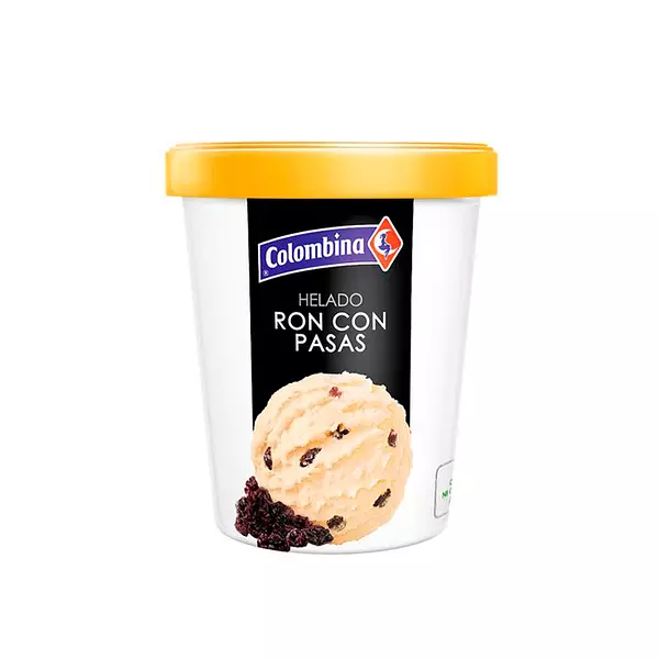 Colomb. Helado Ron Pasas 1/2 Lt