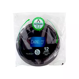 Darnel Plato Pet 15.5 Cm Negro X12