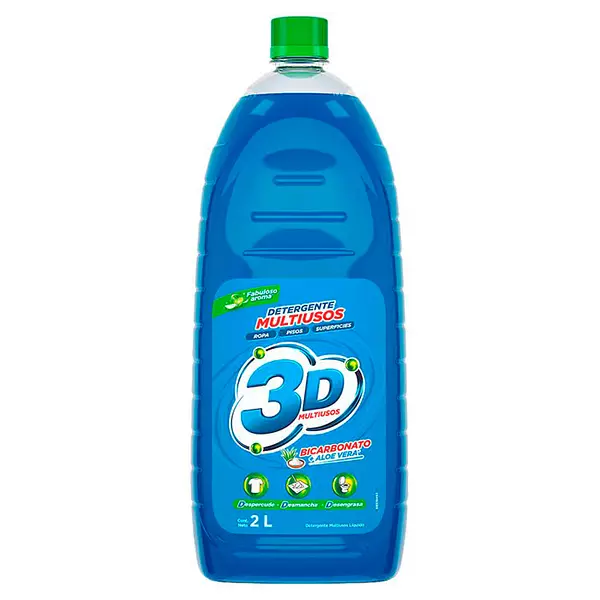 Det. 3d Liq Multiusos 2 Litros
