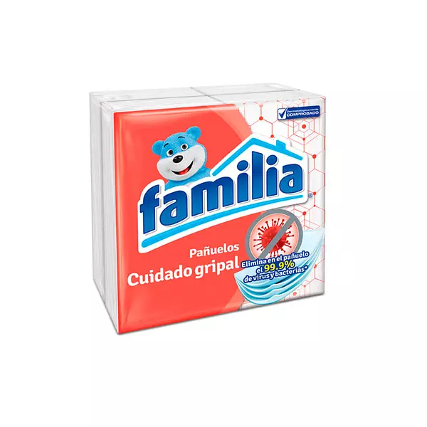 Pañuelos Faciales Familia Cuidado Gripal X40