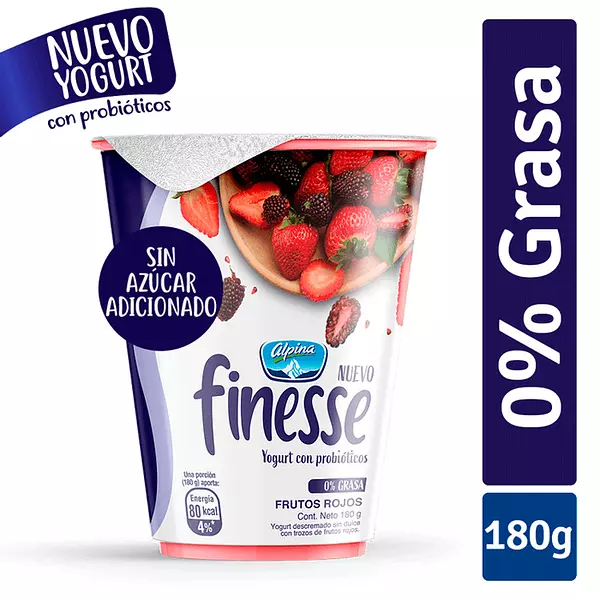 Yogurt Finesse Alpina Frutos Rojos