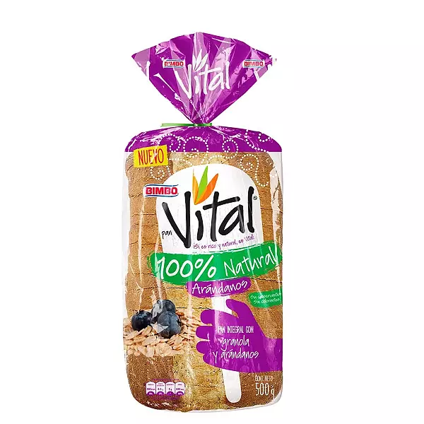 Pan Tajado Bimbo Vital Granola Y Arándano