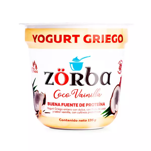 Yogurt Griego Entero Zorba Coco-Vainilla