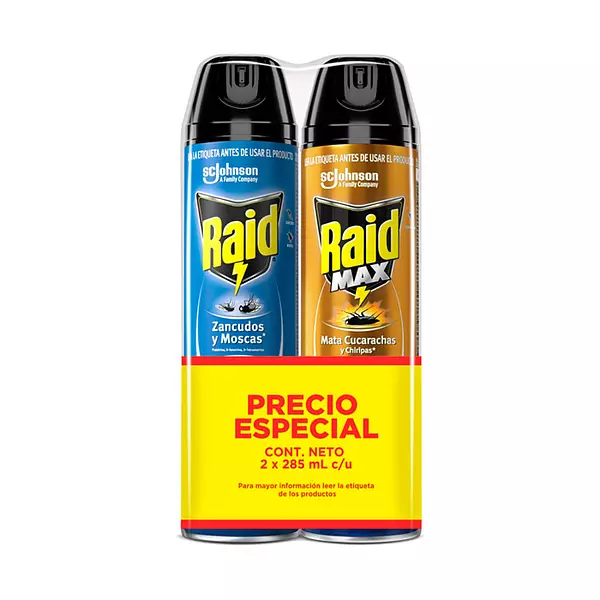 Raid Elim Vol 285ml+Raid Max 285ml