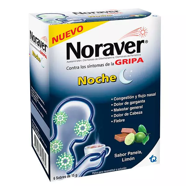 Noraver Gripa Noche x 6