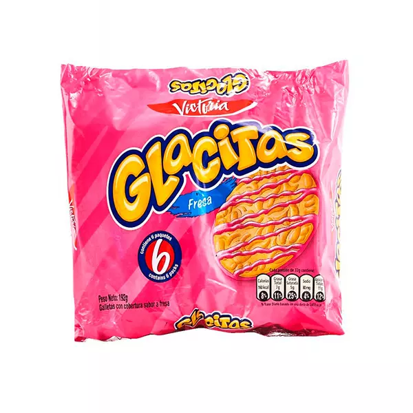 Galletas Glacitas Fresa X6