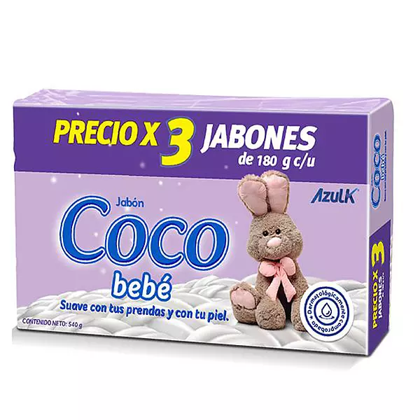 Jabon Coco Bebe X3